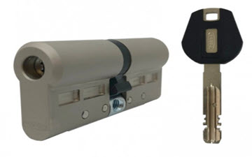 Cilindro Tokoz de Alta Segurança com 5 chaves de alpaca e muito resistente ao ataque de brocas 